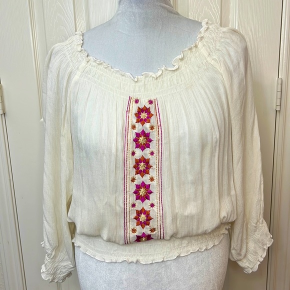 Pheasant Blouse long sleeve elastic at the neck waist sleeve - Picture 2 of 9